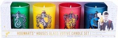 Harry Potter: Hogwarts Houses Glass Votive Candle Set (Set of 4)