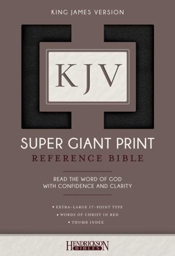 KJV Super Giant Print Reference Bible (Imitation Leather, Black, Indexed, Red Letter)