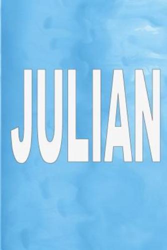 Julian: 100 Pages 6" X 9" Personalized Name on Journal Notebook