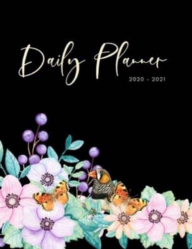 2020 2021 15 Months Floral Birds Daily Planner