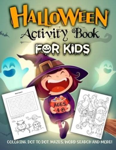 Halloween Activity Book for Kids Ages 4-8
