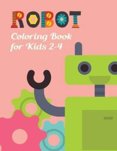 Robots Coloring Book for Kids 2-4