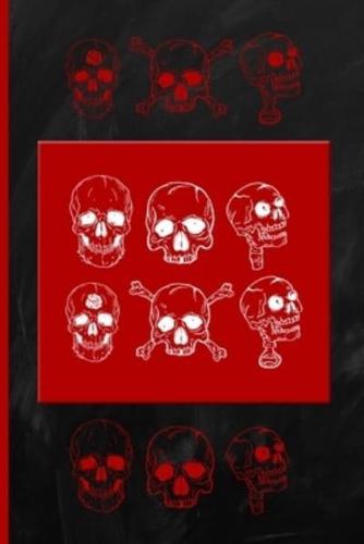 Head Skulls in Red