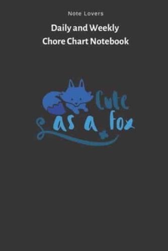Cute As A Fox - Daily and Weekly Chore Chart Notebook