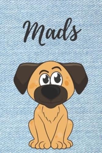 Mads Hunde-Notizbuch / Malbuch / Tagebuch