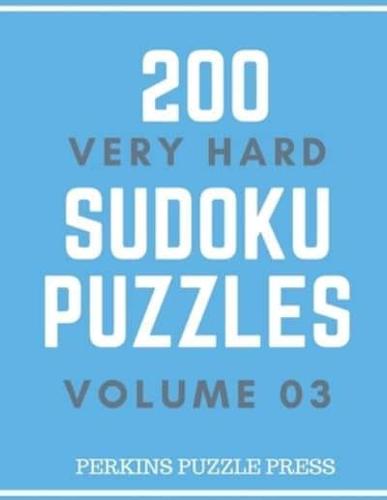 200 Very Hard Sudoku Puzzles Volume 03
