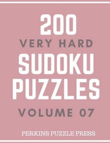 200 Very Hard Sudoku Puzzles Volume 07
