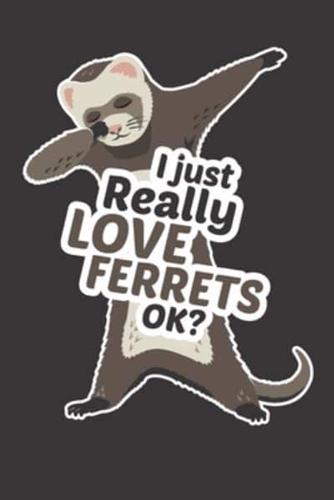 Ferret Notebook. I Just Really Love Ferrets OK? Dabbing Ferret