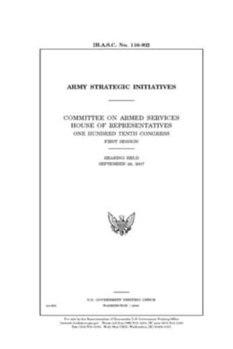 Army Strategic Initiatives