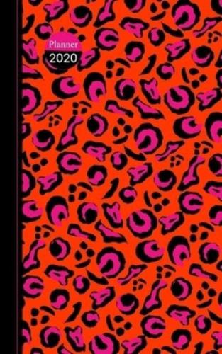 Leopard Skin Print Orange Pink Design