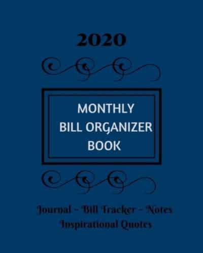 2020 Monthly Bill Organizer Book