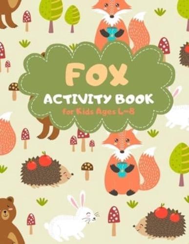 Fox Activity Book for Kids Ages 4-8