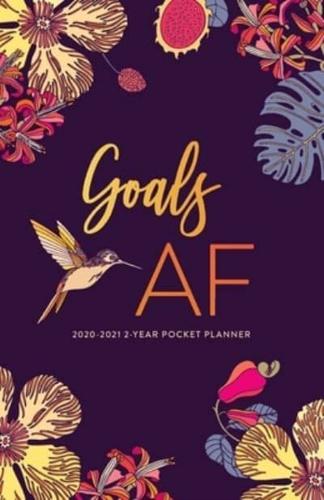 2020-2021 2-Year Pocket Planner; Goals AF