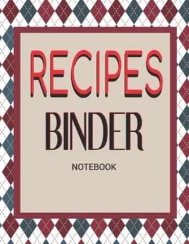 Recipes Binder Notebook