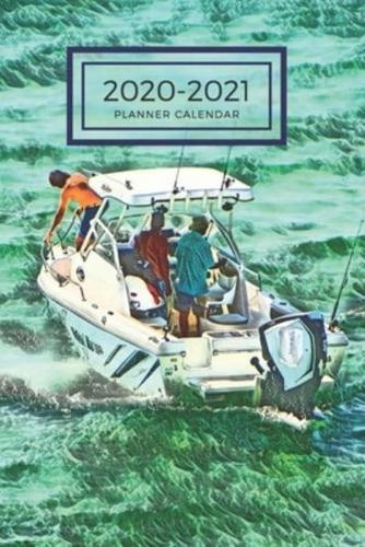 Deep Sea Fishing Boat Dated Calendar Planner 2 Years To-Do Lists, Tasks, Notes Appointments