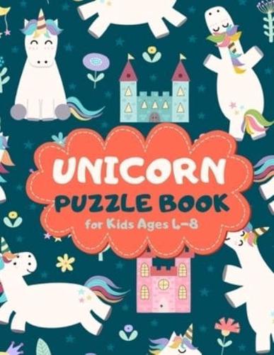 Unicorn Puzzle Book for Kids Ages 4-8