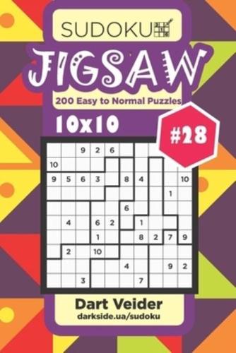 Sudoku Jigsaw - 200 Easy to Normal Puzzles 10X10 (Volume 28)