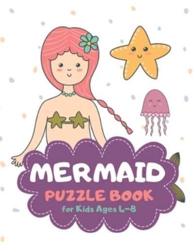Mermaid Puzzle Book for Kids Ages 4-8