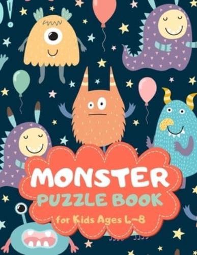 Monster Puzzle Book for Kids Ages 4-8