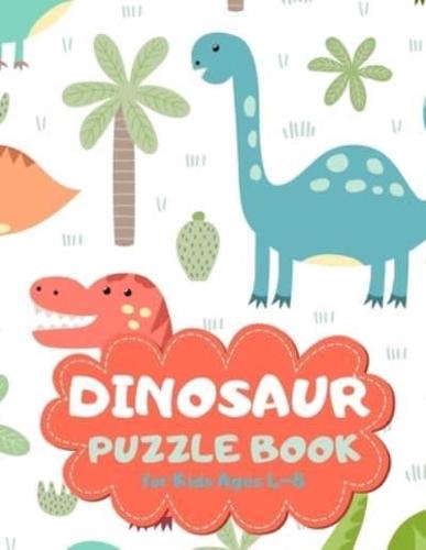 Dinosaur Puzzle Book for Kids Ages 4-8