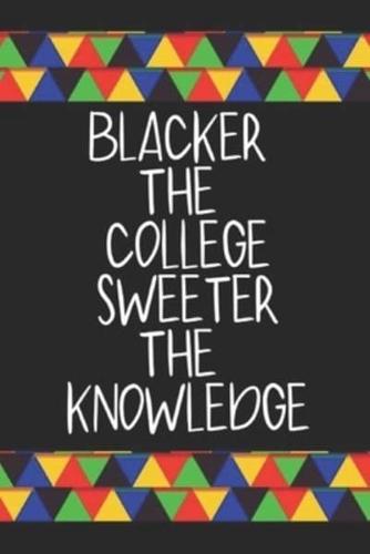 Blacker the College Sweeter the Knowledge