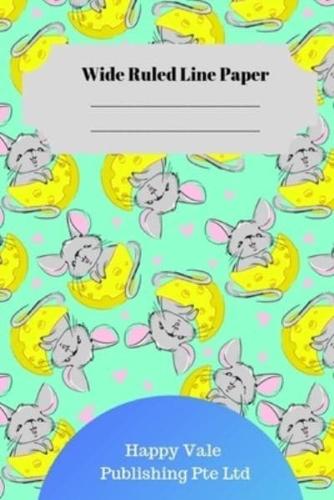 Cute Cheese Theme Wide Ruled Line Paper