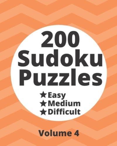 200 Sudoku Puzzles Easy Medium Difficult Vol. 4