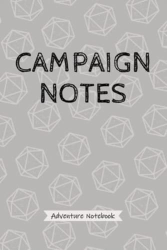 Campaign Notes - Adventure Notebook