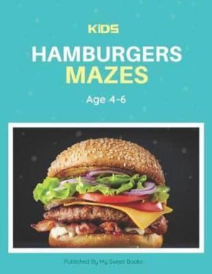 Kids Hamburger Mazes Age 4-6