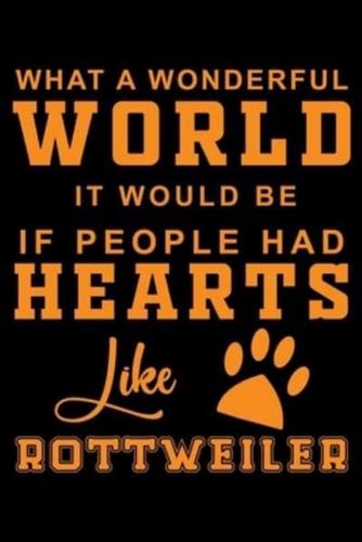 What A Wonderful World It Would Be If People Had Hearts Like Rottweiler