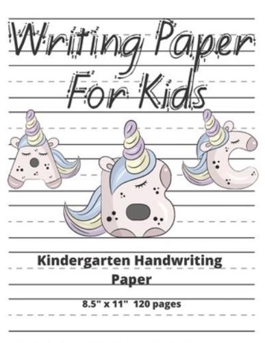Kindergarten Handwriting Paper ABC Writing Paper For Kids 8.5" X 11" 120 Pages