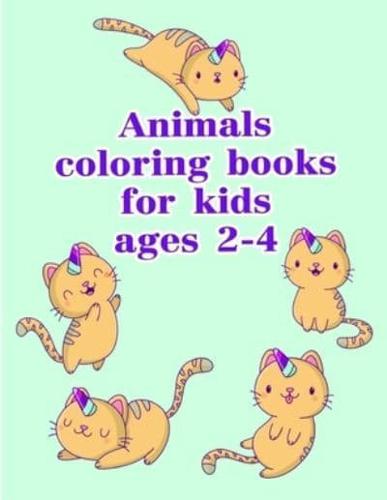 Animals Coloring Books for Kids Ages 2-4