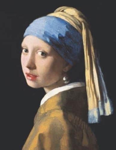 Girl With a Pearl Earring Black Paper Sketchbook