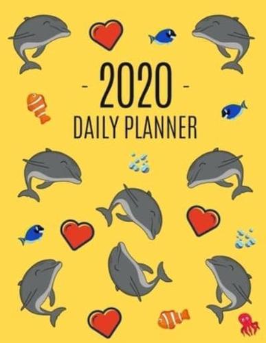 Yellow Dolphin Daily Planner 2020