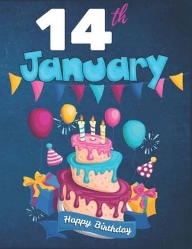 14th January Happy Birthday Notebook Journal