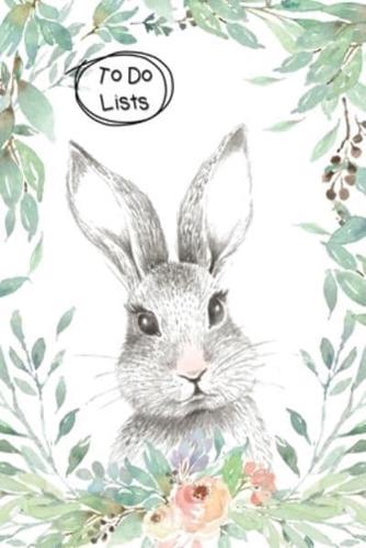 To Do Lists Notebook, Cute Rabbit