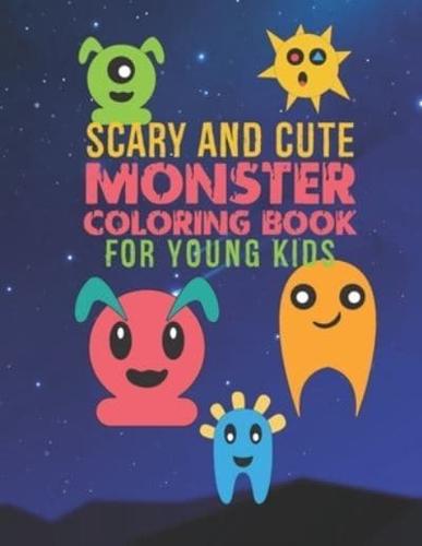 Scary And Cute Monster Coloring Book For Young Kids
