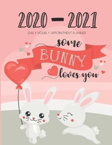 Daily Planner 2020-2021 Rabbit Bunny 15 Months Gratitude Hourly Appointment Calendar