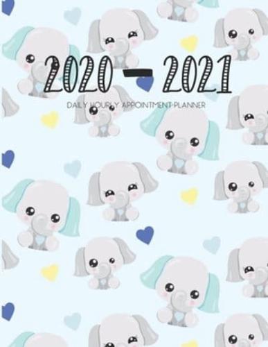 Daily Planner 2020-2021 Baby Elephant 15 Months Gratitude Hourly Appointment Calendar