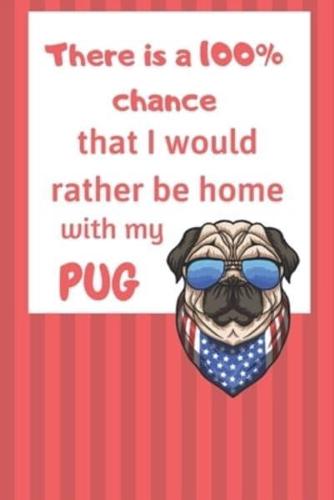 There Is a 100% Chance That I Would Rather Be Home With My Pug