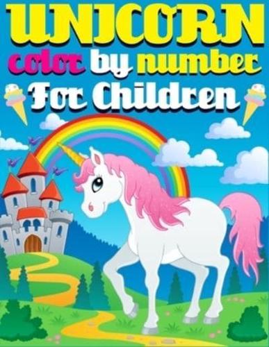 Unicorn Color By Number For Children