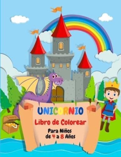 Unicornio Libro De Colorear Para Niños De 4 a 8 Años