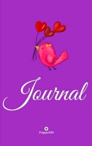 Journal for Girls Ages 8+Girl Diary Journal for Teenage Girl Dot Grid Journal Hardcover Purple Bird Cover 122 Pages 6X9 Inches