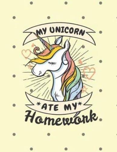 My Unicorn Ate My Homework Notebook - College Ruled