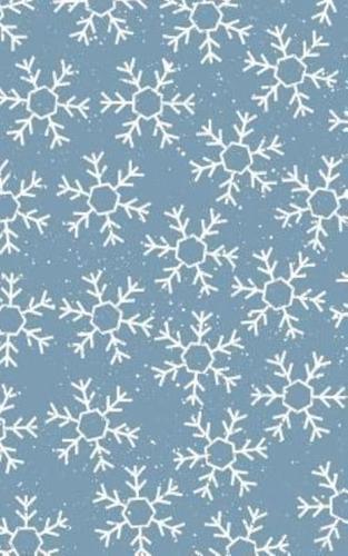 Blue-Gray Winter Snowflakes - Lined Notebook With Margins - 5X8