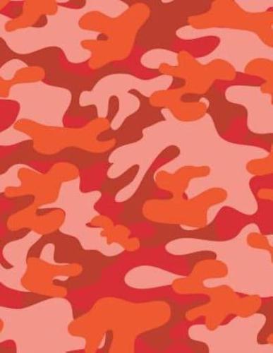 Camouflage Red Notebook - 4X4 Graph Paper