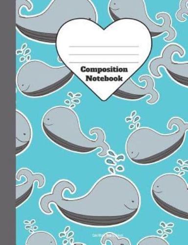 Composition Notebook Cute Whale Back To School