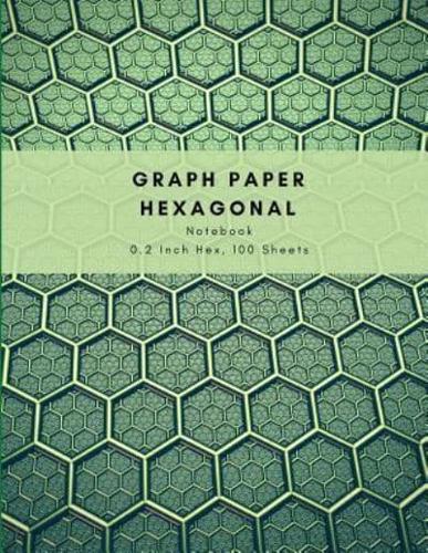 Graph Paper Hexagonal Notebook 0.2 Inch Hex, 100 Sheets