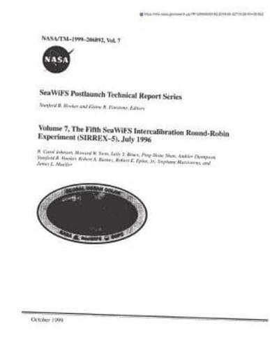 Seawifs Postlaunch Technical Report Series. Volume 7; The Fifth Sea-Wifs Intercalibration Round-Robin Experiment (Sirrex-5), July 1996