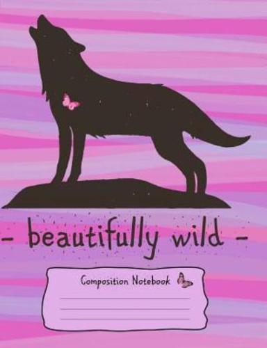 Wolf Butterfly Composition Notebook